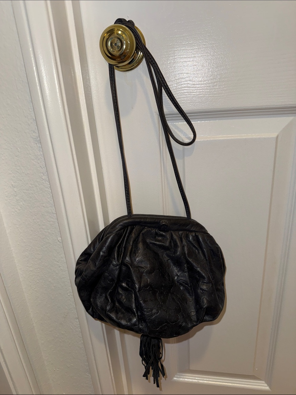 Black Women's Shoulder Bag with Tassel